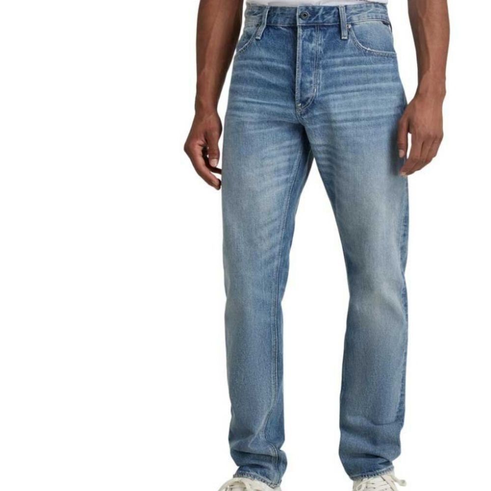 G-Star Triple A Regular Straight Distressed Button-fly Jeans 30W